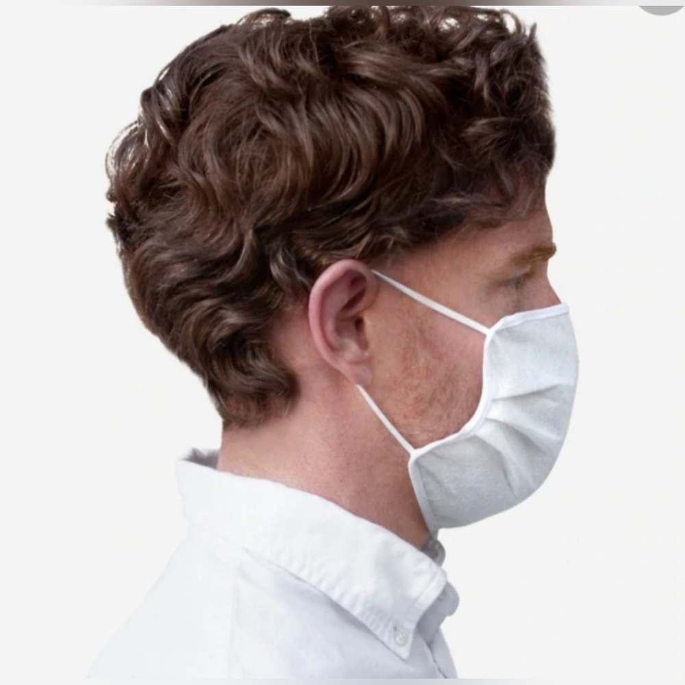 NIP 3 Brooks Brothers Face Masks -WHITE **NEW - Picture 3 of 7